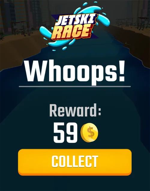 Perform ramp flips and finish a Jetski Race course