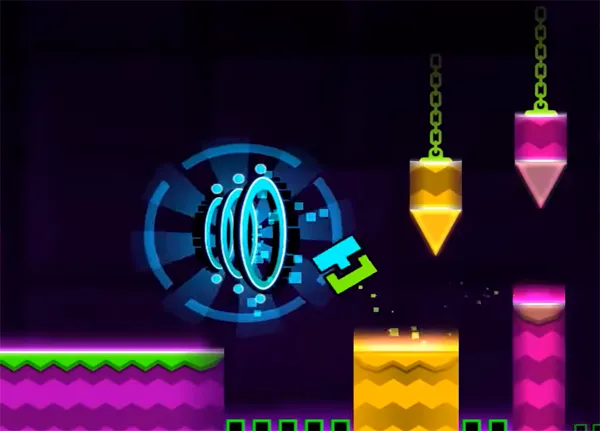 Geometry Dash World jump and fly rhythm controls