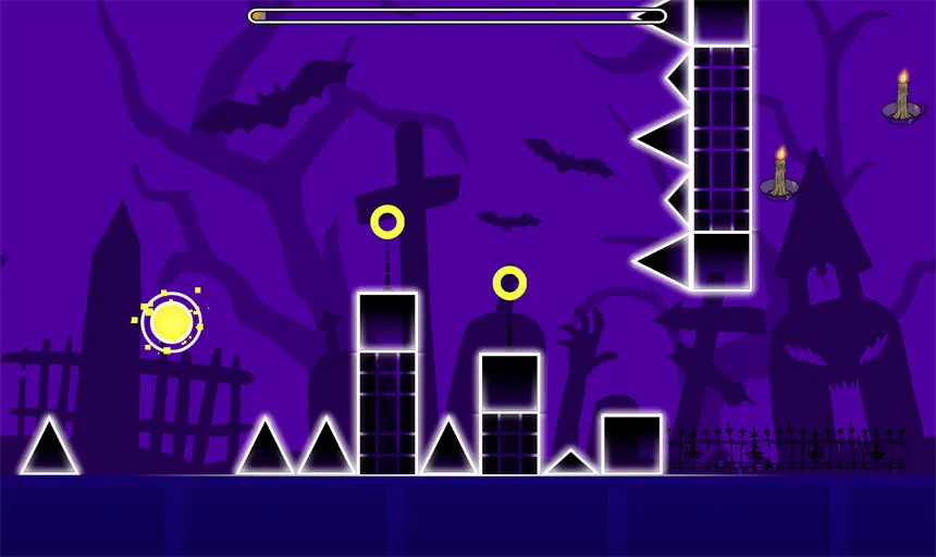 Spooky Dash jump through Halloween obstacles