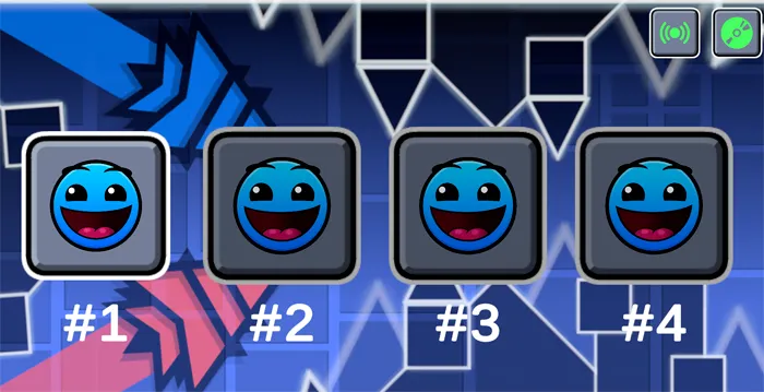 Geometry Dash Double Wave Pro level select menu
