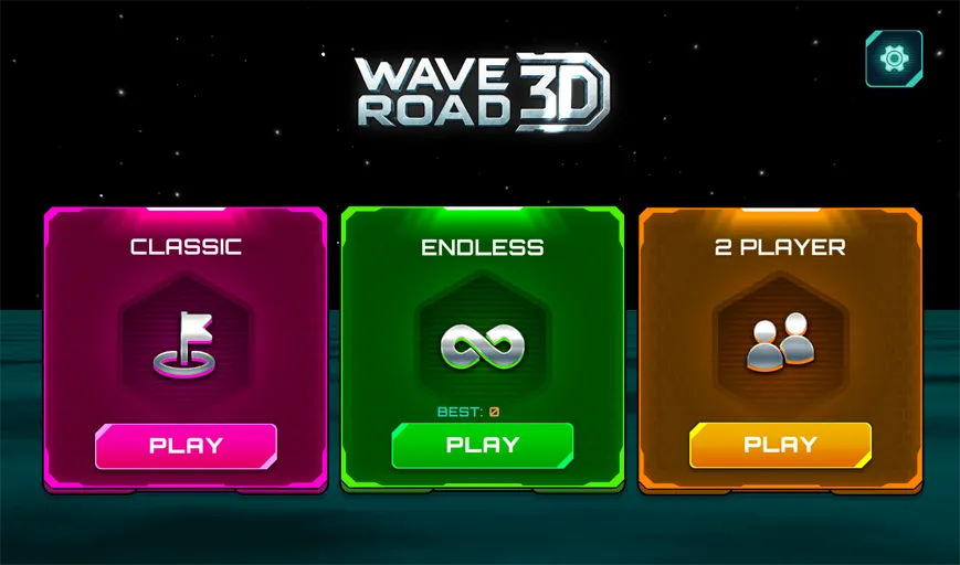 Select a Wave Road 3D game mode